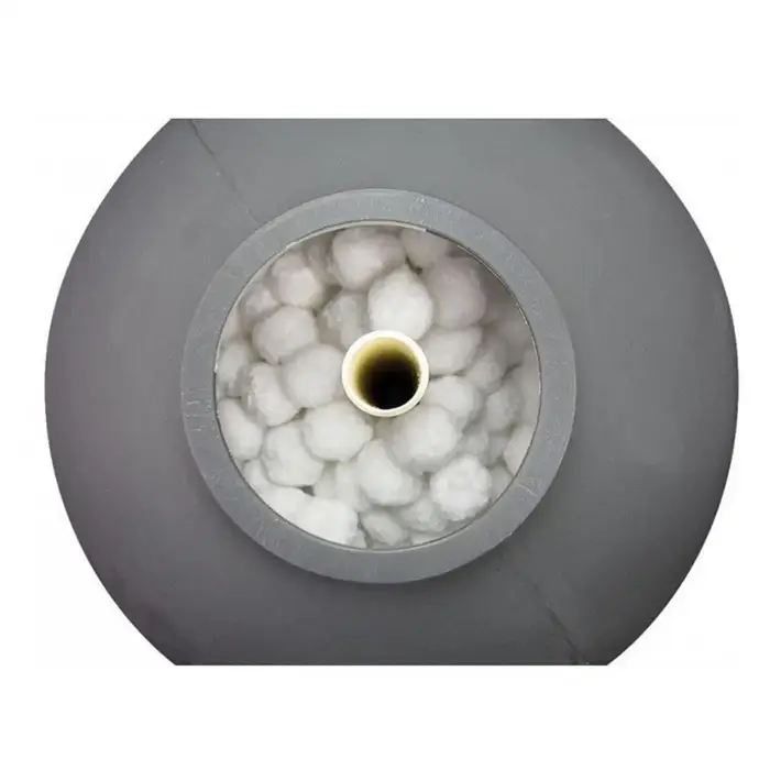 Boule filtrante blanche en fibre de coton pour livres de piscine