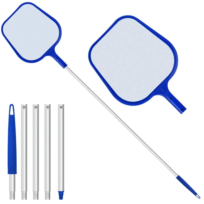 Épuisette à feuilles pour piscine, filet de nettoyage robuste à mailles fines pour piscine, bassin, 