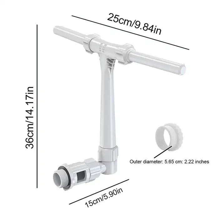 Fontaine de piscine à double buse adaptée aux piscines à entrée d'eau au niveau du sol, accessoires 