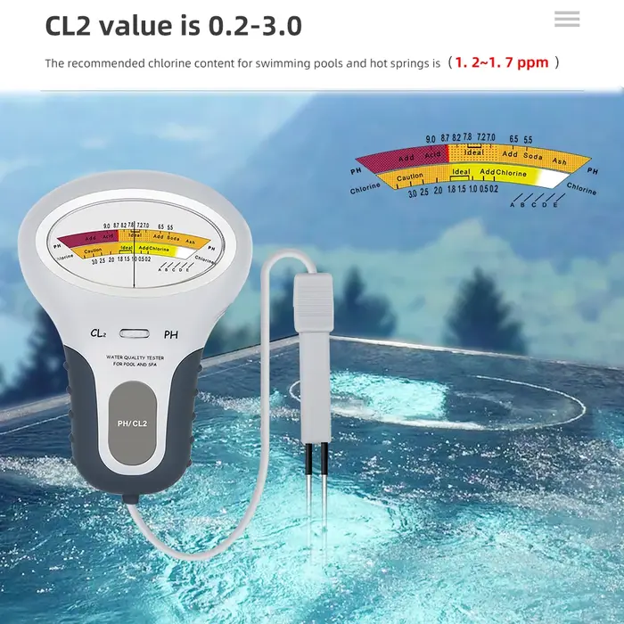Détecteur de chlore 2 en 1