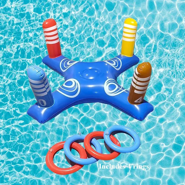 Cerceau de basket-ball gonflable, jeu de lancer d'anneaux, jouets de Sports aquatiques de natation d