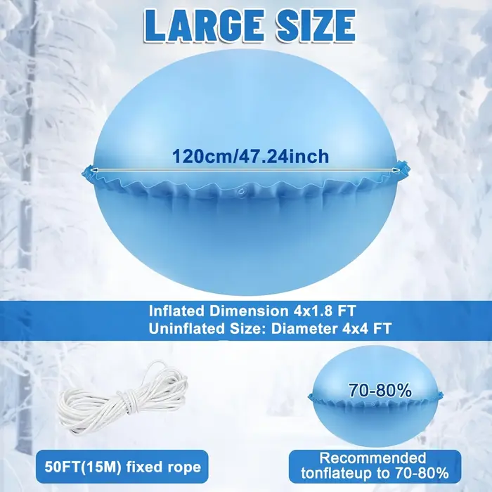 Coussin de piscine épais d'hiver