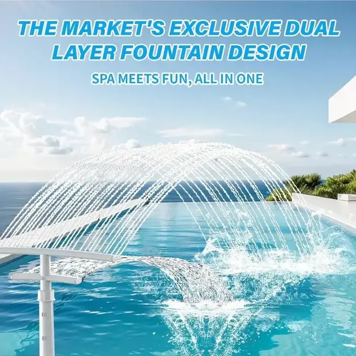 Fontaine de piscine de Style cascade Double couche 2 en 1