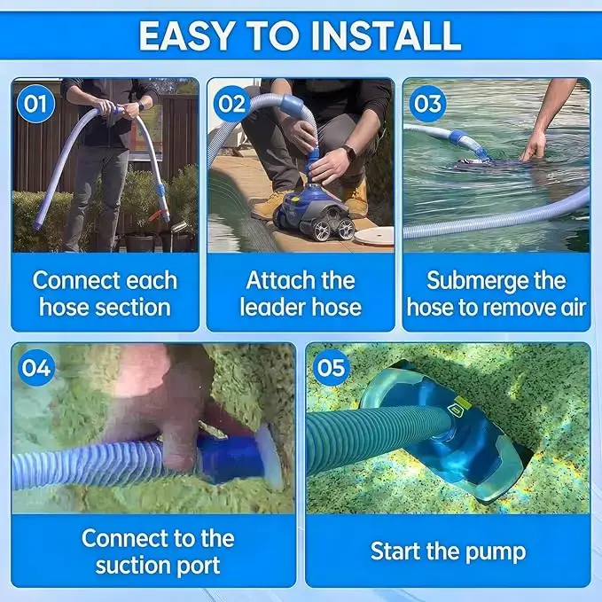 Tuyau de nettoyage de piscine 1-3 pièces pour Zodiac Baracuda MX6 MX8 X7 T3 T5