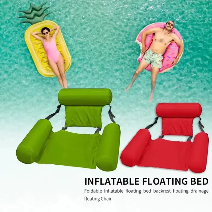 Nouveaux matelas gonflables accessoires de piscine d'eau hamac chaises longues flotteur