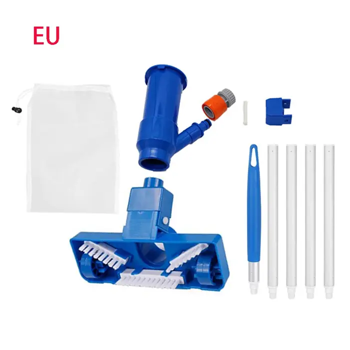 Tête d'aspirateur de piscine avec sac de brosse, Kit de nettoyage des fonds propres pour filtre de p