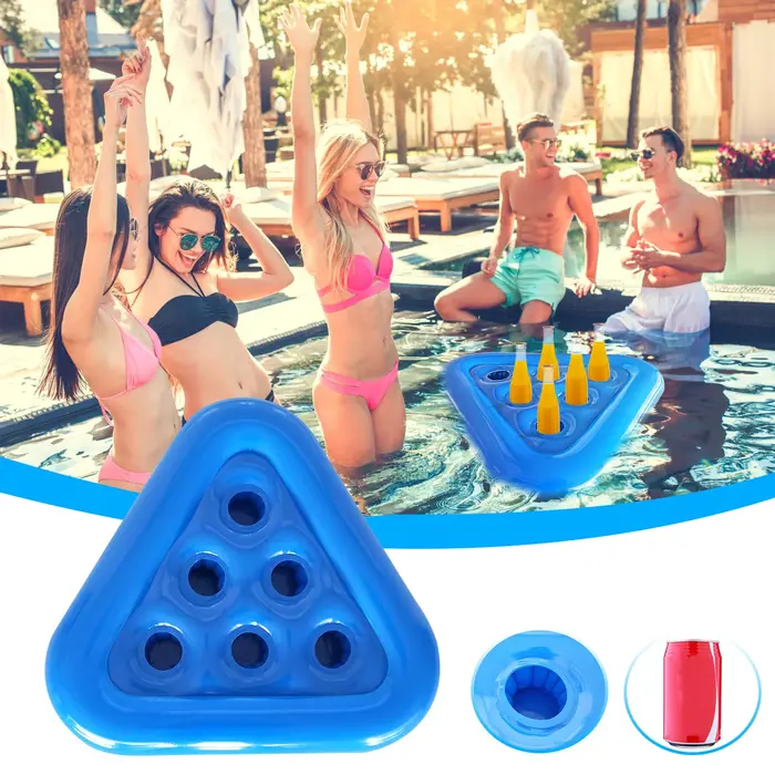 Table à bière flottante triangulaire pour piscine