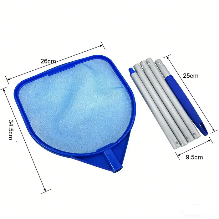 Épuisette à feuilles pour piscine avec 5 perches