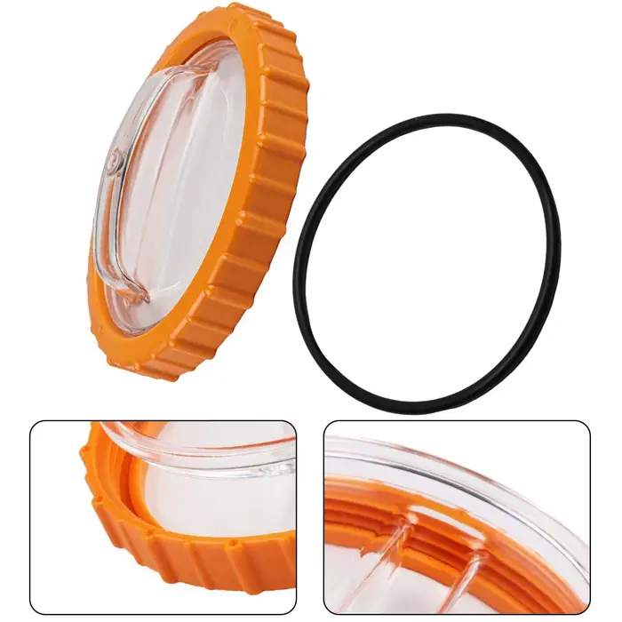 Préfiltre de pompe à sable transparent noir orange pour réparation de pompe de piscine, compatible a