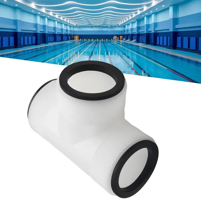 Connecteur de tuyau en T pour systèmes de pompes de piscine hors sol Intex, doté de deux ports filet