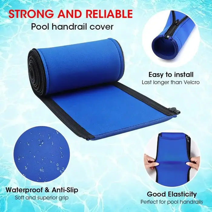 Housse de protection antidérapante universelle pour main courante de piscine et poignée d'échelle