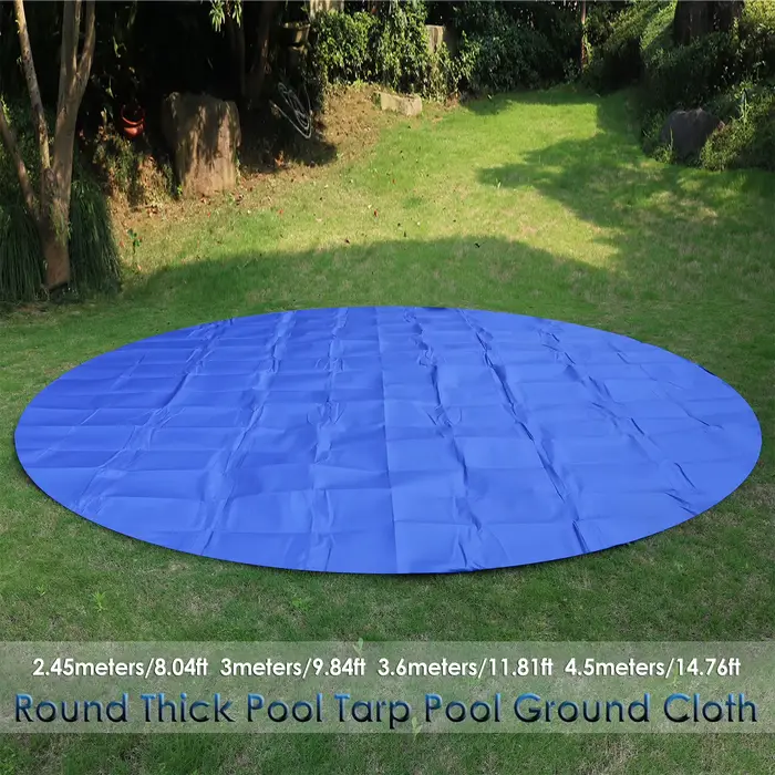 Tapis de sol imperméable et robuste pour piscine ronde de 3