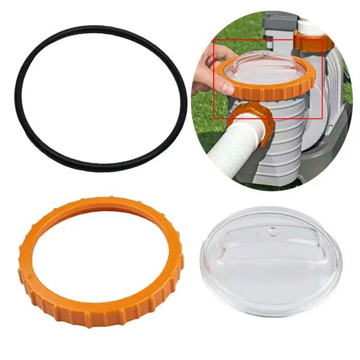 Préfiltre de pompe à sable transparent noir orange pour réparation