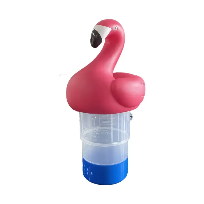 Distributeur de chlore flottant pour piscine (flammon rose), convient aux comprimés de 1 et 3 pouces