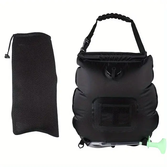 Sac de douche solaire, 5 gallons/20L, chauffage solaire, sac de douche de camping haut de gamme, eau