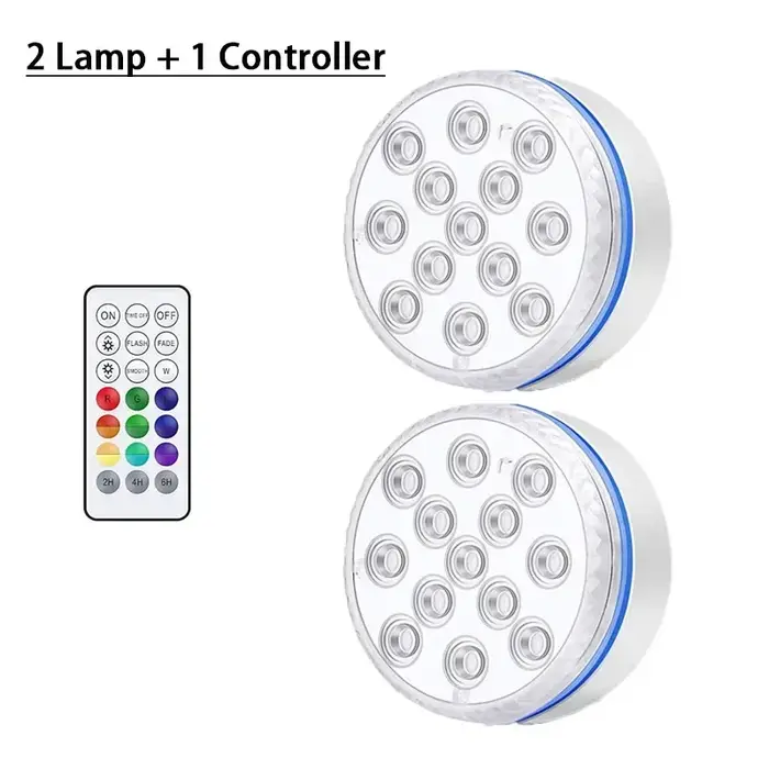 Lumière de piscine 13LED télécommande RGB lumière de plongée de poisson lampe sous-marine bateau/voi