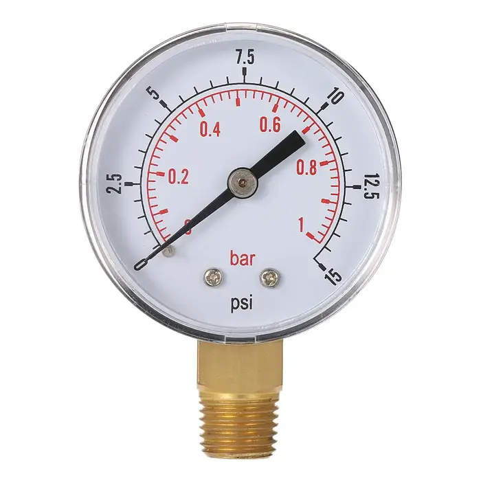 50mm 0 ~ 60psi 0 ~ 4bar filtre de piscine cadran de pression d'eau manomètre hydraulique manomètre 1