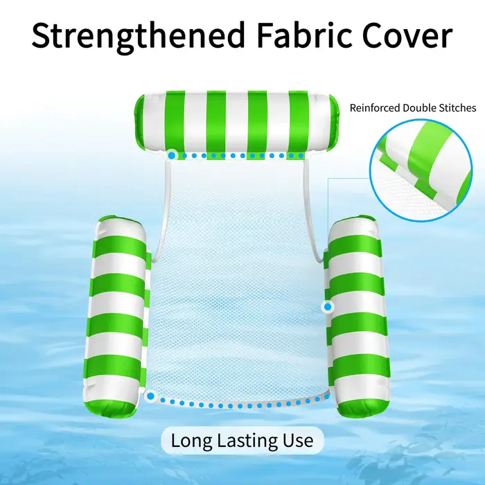 Chaise longue gonflable portable pour l'été