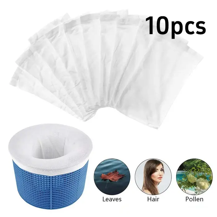 50/10PC Housse de protection pour piscine, chaussettes filtrantes pour piscine, doublure en maille f