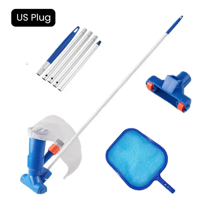 Kit d'aspirateur de piscine, filet de fond propre pour filtre de piscine, ensemble d'aspirateur de p