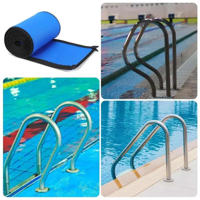 Housse de protection antidérapante universelle pour main courante de piscine et poignée d'échelle