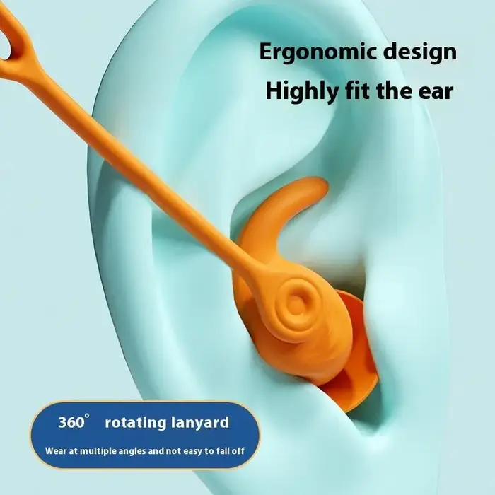 Bouchons d'oreille de natation avec corde en Silicone