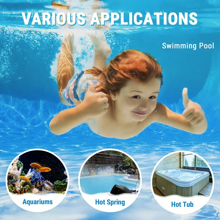 Thermopro TP211B Thermomètre de piscine sans fil de 500 pieds avec écran de lecture facile