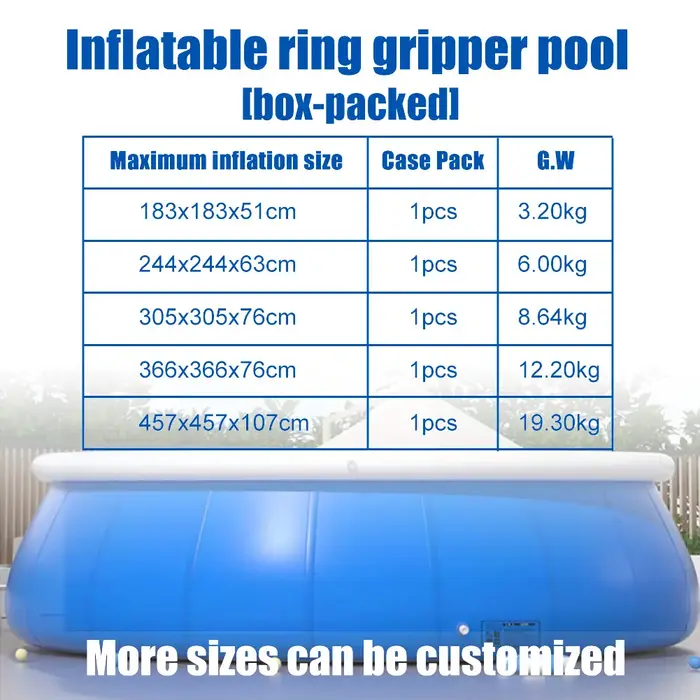 Piscine gonflable extérieure en PVC avec filet pour adultes et enfants