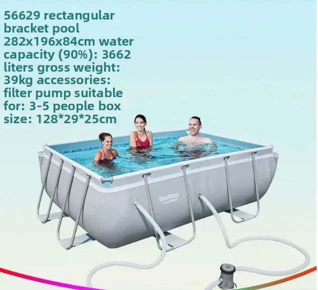 Piscine gonflable en PVC personnalisée pour extérieur, jardin arrière, structure ovale et rectangula