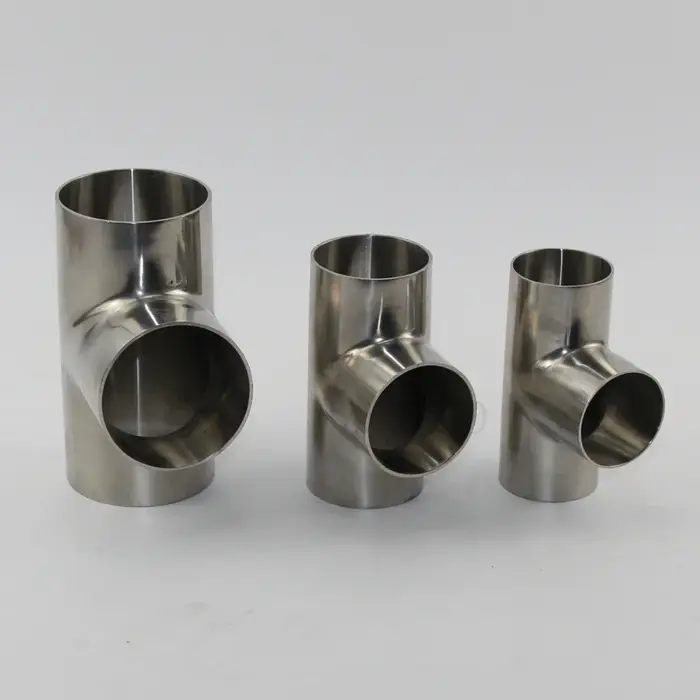 Té en acier inoxydable 304 OD 19 mm-102 mm Acier inoxydable 1