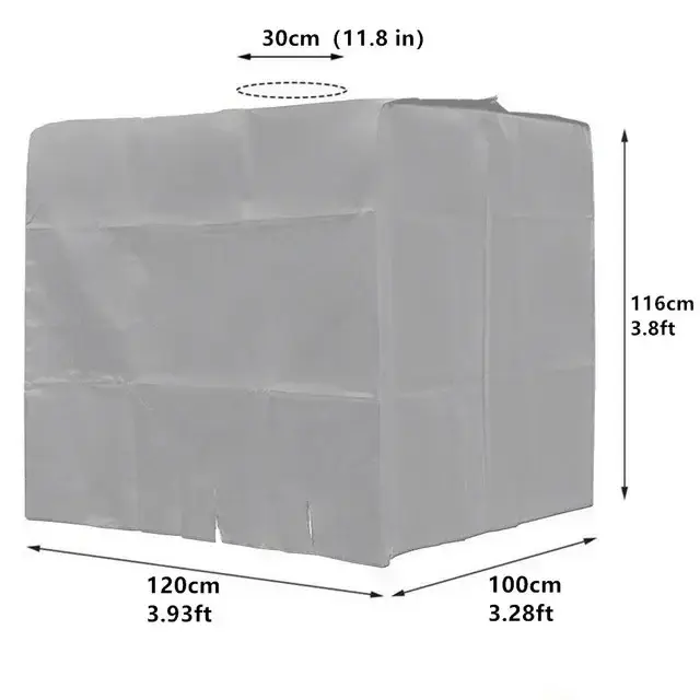 Housse de réservoir IBC de 1000 L, conteneur, aluminium, imperméable et anti-poussière, housse de ré