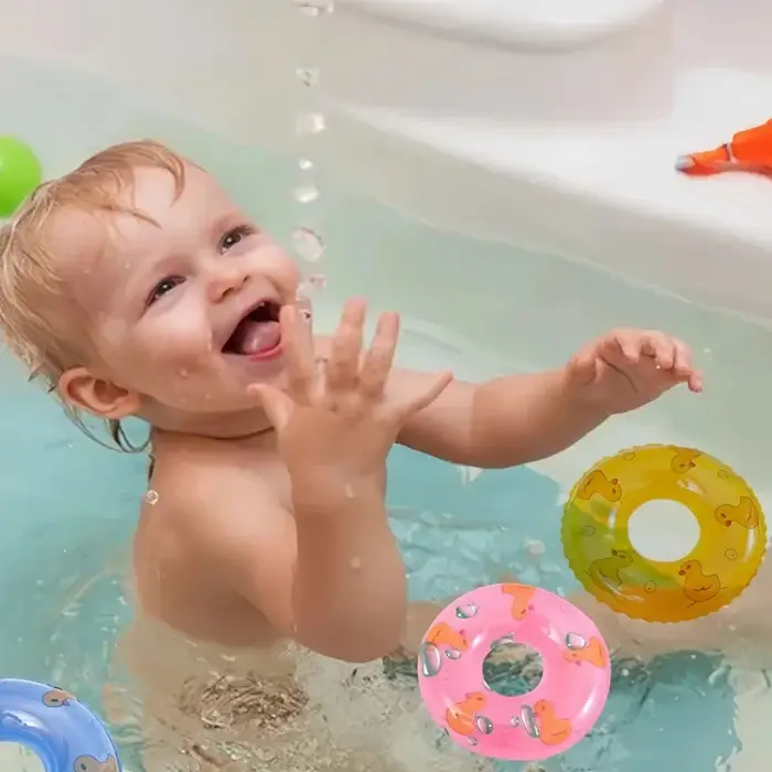 10 pièces Mini anneau de bain jouet piscine flotteur cercle