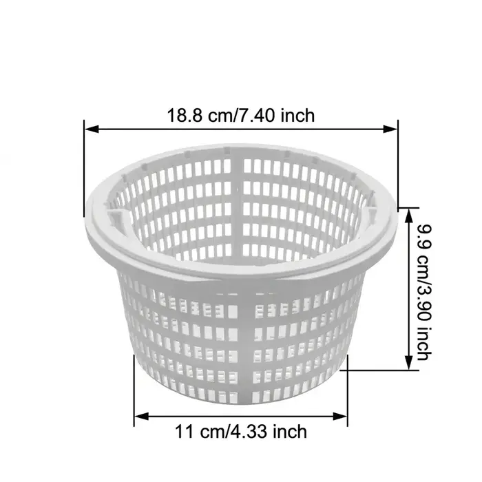 Panier de skimmer pour piscine, panier de skimmer efficace de 18 cm pour piscines, jardins, bains à