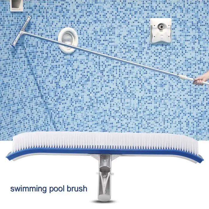 Brosse de piscine en Nylon et acier inoxydable