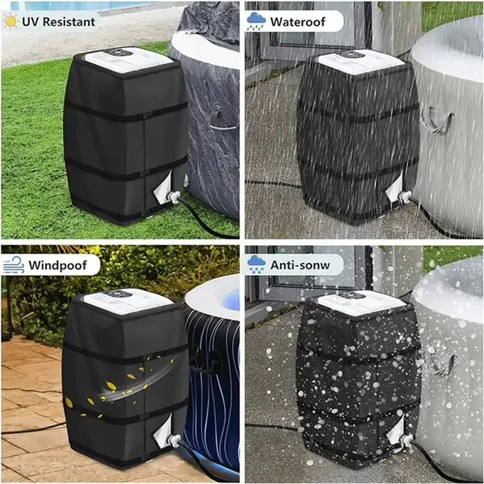 A67P-couvercle de pompe de chauffage de Spa de jacuzzi avec fenêtre supérieure transparente en PVC