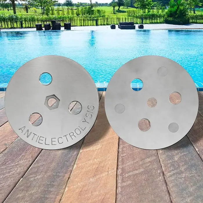 Anode en zinc lestée pour panier de skimmer de piscine à système salin
