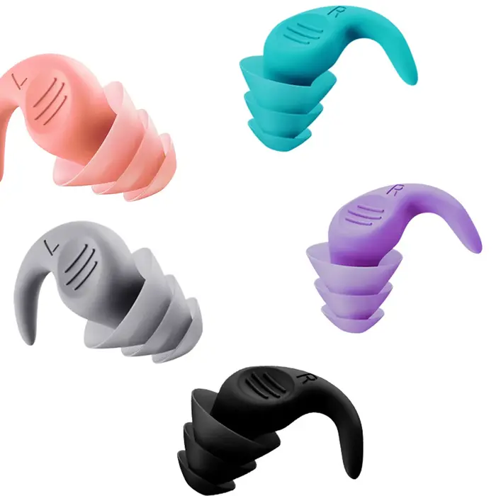 Bouchons d'oreille en silicone pour la natation