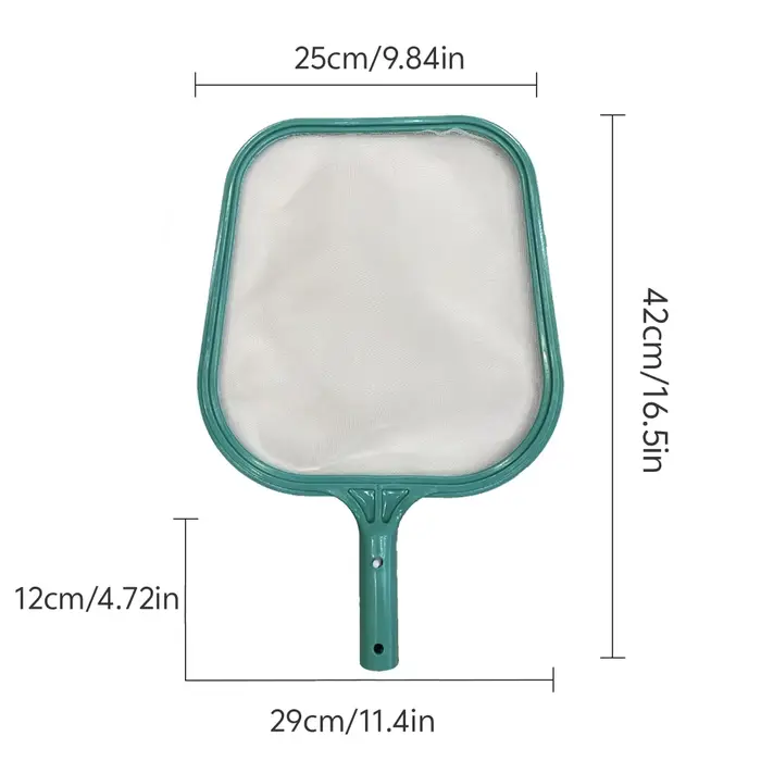 Épuisette à feuilles avec cadre en maille pour piscine et spa (Vert)