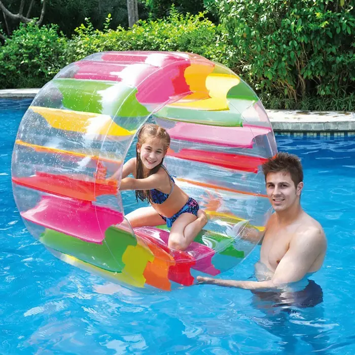 Roue aquatique gonflable pour piscine, rouleau aquatique type hamster