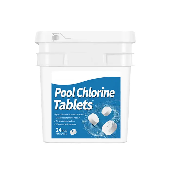 Comprimés de chlore et de brome, 24 pièces/bouteille, nettoyant pour piscine, Spa, fournitures de ne