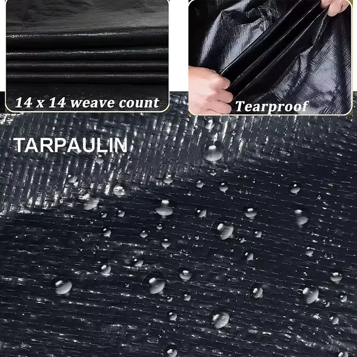 Bâche noire imperméable robuste