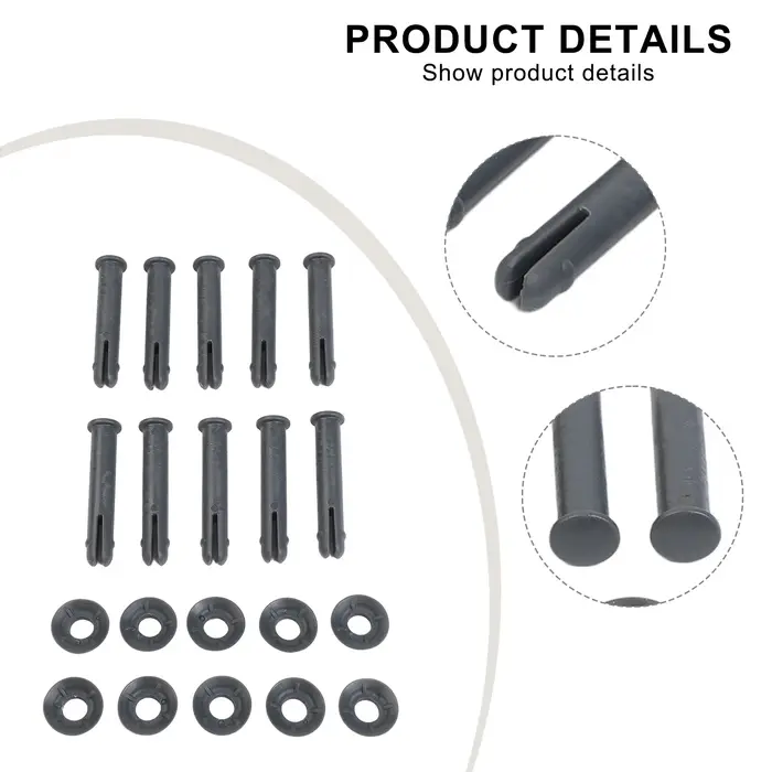 Jeu de broches et joints de remplacement de 60 mm de long pour piscines en acier ProforFor