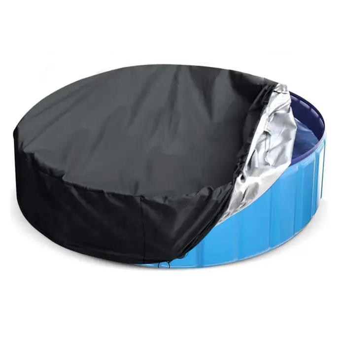 Couverture de piscine ronde pour animaux de compagnie, avec cordon réglable, 160x30cm, Oxford 210D,