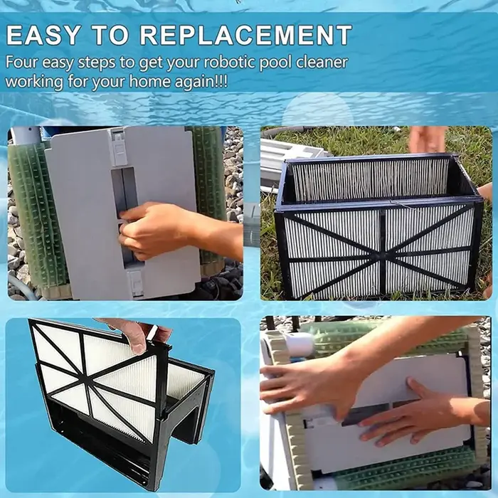 T02C!-4 pièces filtres de nettoyage de piscine lavables RCX70101 pour Tigershark pour Sharkvac pour Aquavac robot