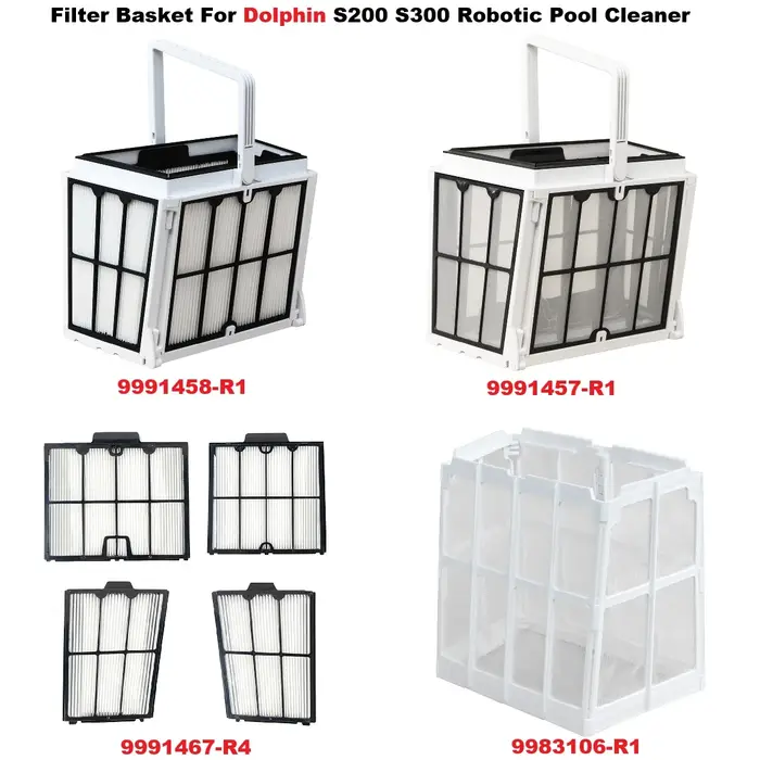 Panier filtrant ultra-fin/fin pour robot nettoyeur de piscine Dolphin S200 S300 Active 20