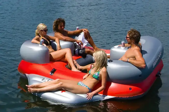 Canapé d'eau gonflable imperméable flottant/lit îlot piscine