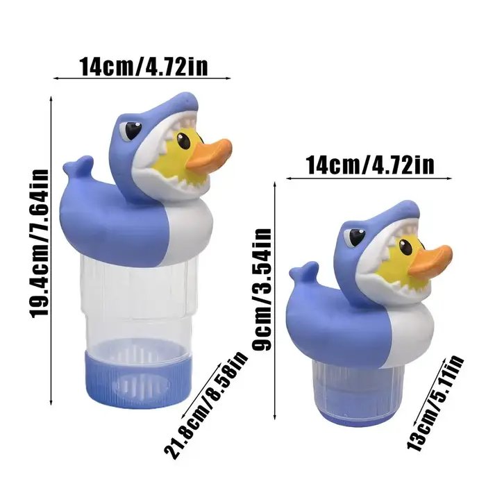 Flotteur de chlore pour piscine grande capacité, distributeur de chlore flottant en forme de requin 