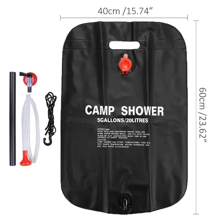 Sac de douche solaire pliable 20/40l, sac d'eau de bain en plein air, Camping soleil, sacs de douche