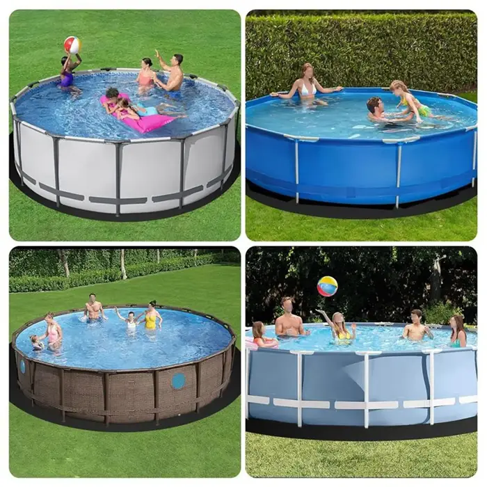 Tapis de baignoire rond pour piscine au sol