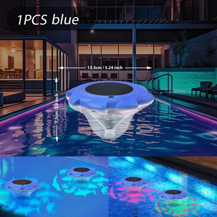 Lampes flottantes solaires pour piscine, lampes LED à changement de couleur, capteur intelligent pou
